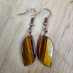 OOAK Genuine Tiger Eye Earrings
